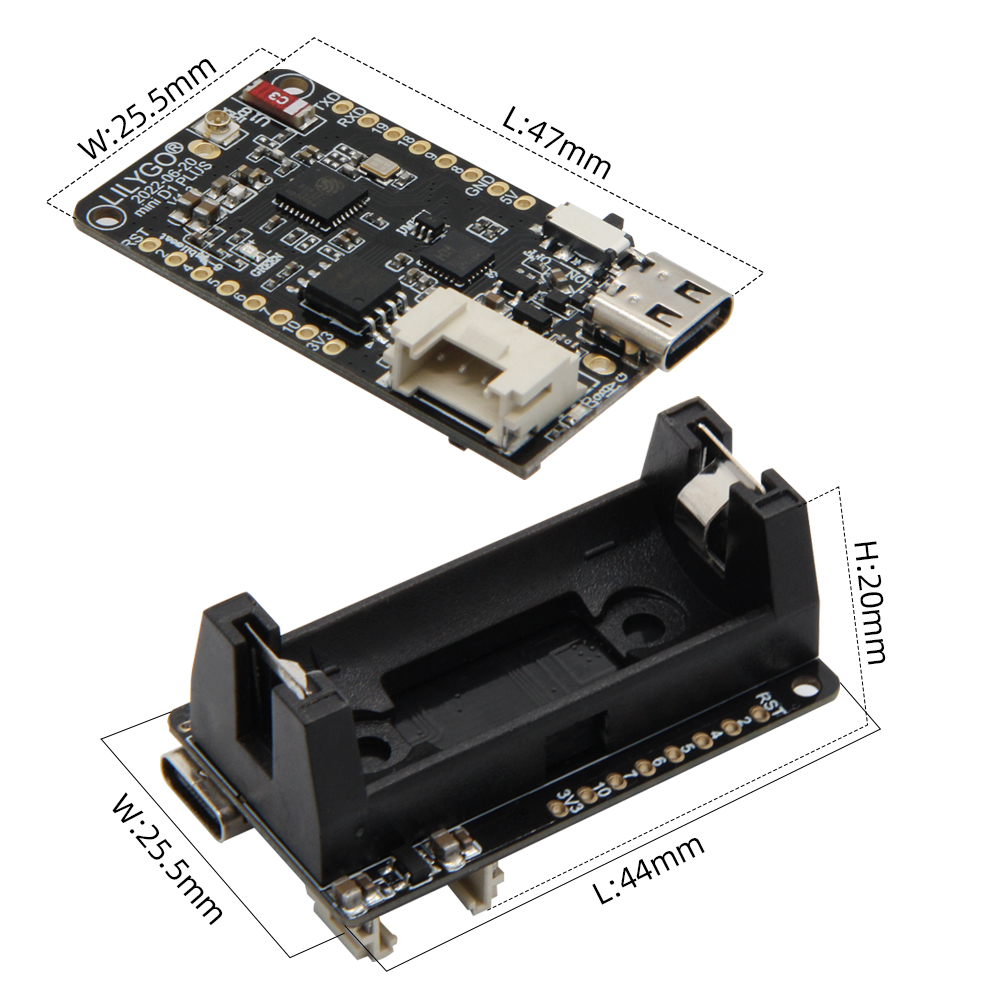 LILYGO® TTGO T-OI Plus ESP32-C - Esp32 Battery Holder Lipo 评论和价格