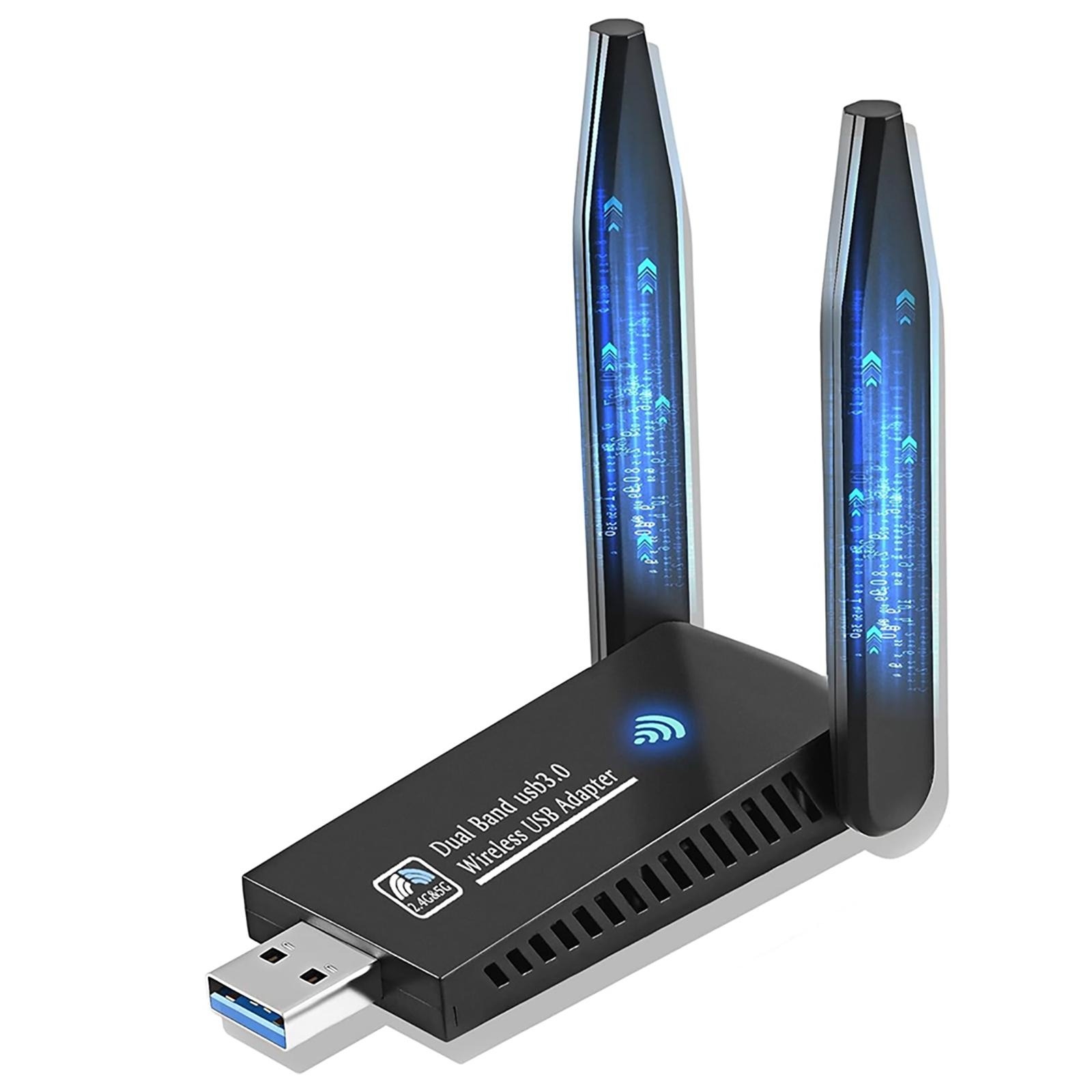 1300Mbps USB WiFi Adapter Dual - Antenna 2.4Ghz 评论和价格