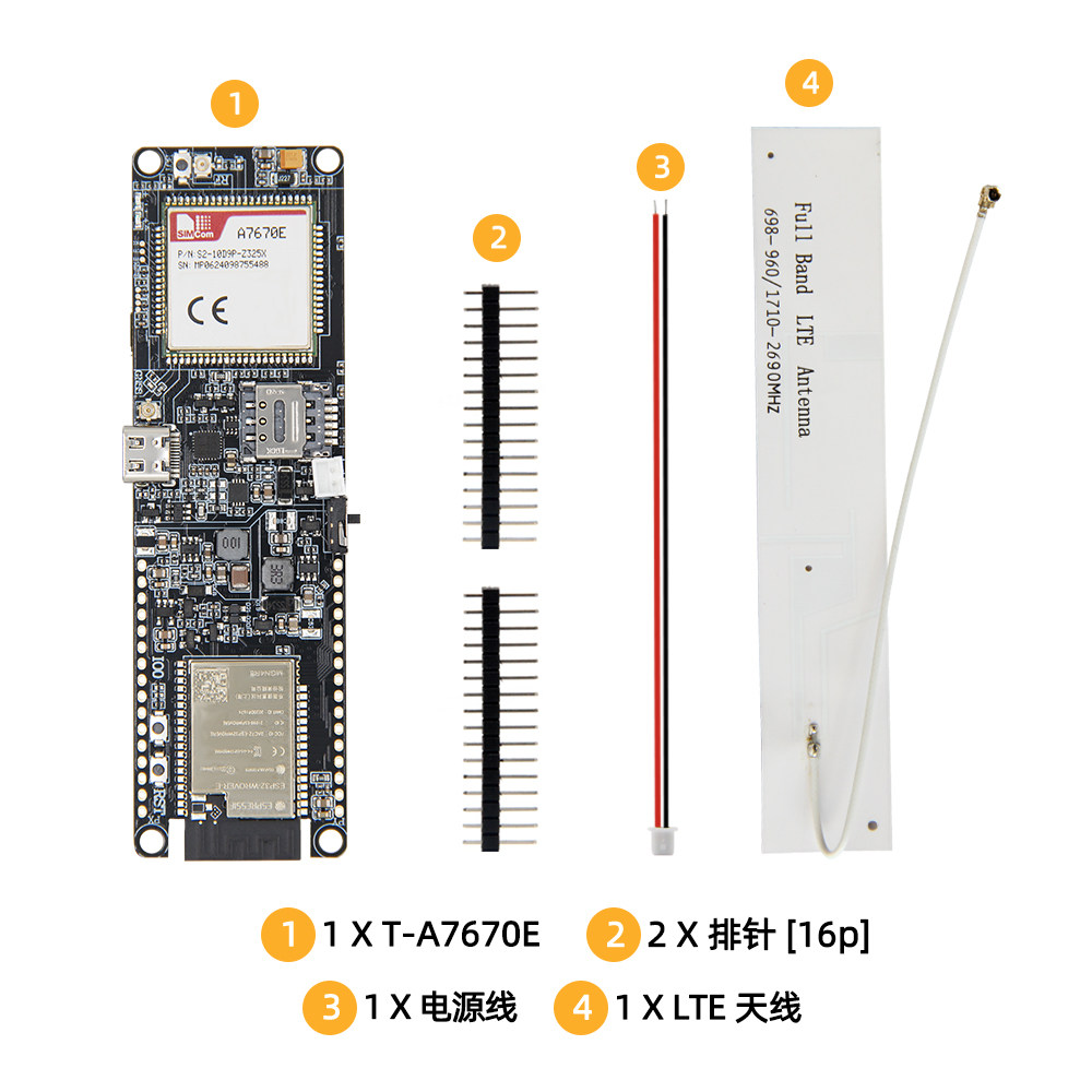 LILYGO T-A7670E ESP32 Module,  - Esp32 Battery Holder Lipo 评论和价格