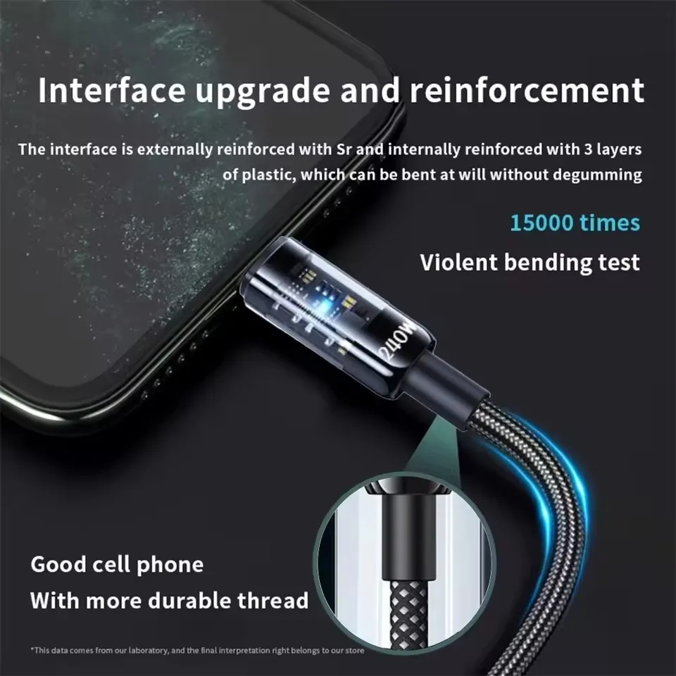 240W Nylon USB Type C Super Fa - Usb C Cable 评论和价格